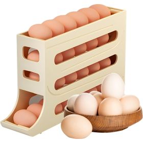 Egg Dispenser, Space-Saving Rolling Eggs Dispenser for Refrigerator Storage (Color: yellow)