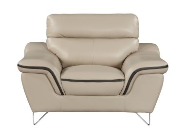 Genuine Leather Chair (Color: as Pic)
