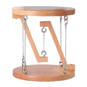 Tensegrity Sculpture Anti Gravity Building Blocks Table Ornaments Wooden Physics Gift Education Toys Table Ornaments (Color: Wood Color)